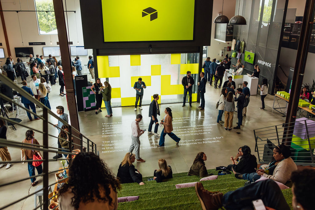 Airspace LA event experience with environmental branding and guests