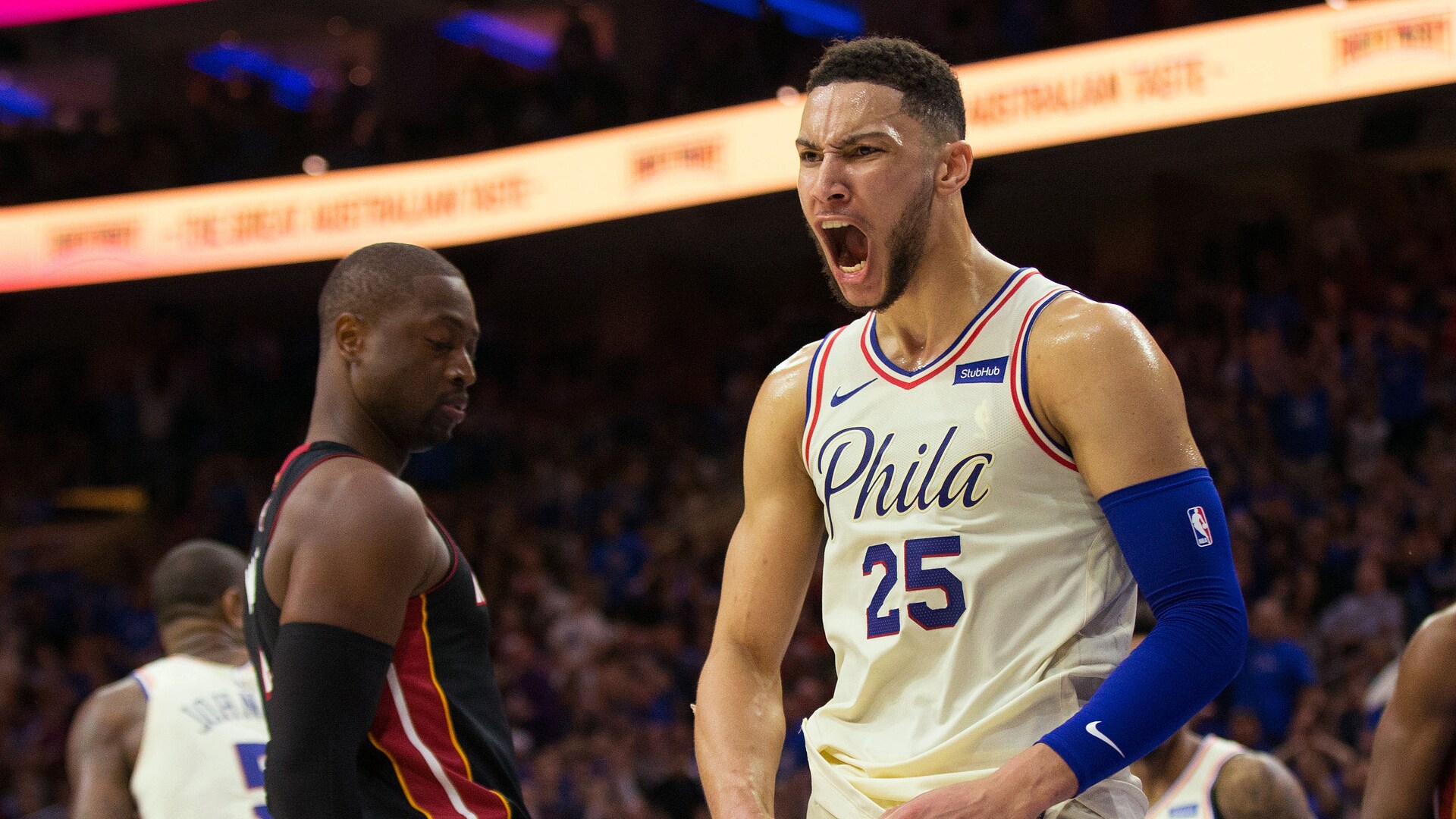 Philadelphia 76ers game atmosphere at Wells Fargo Center